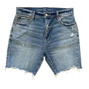 American Eagle Women’s Skater Denim Shorts No Stretch Bermuda Jorts Size 2